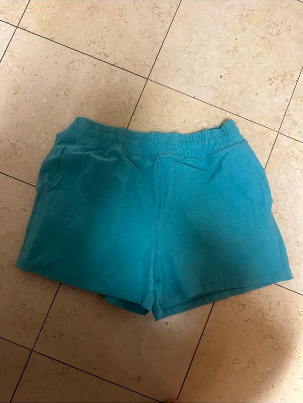 BEYOND YOGA Blue Fleece Shorts - Medium - New